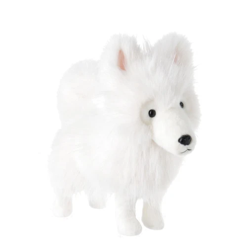 Apricot Lamb Toys Plush White Samoyed Dog Puppy Stuffed Animal Soft Cuddly Perfect for Kids 11.8 Inches