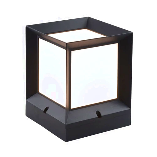 MTDYGHXQ Square Post Light Fixtures Outdoor Waterproof Door Pillar Lamp Die Cast Aluminum Acrylic Column Light Modern Lawn Patio Deck Decorative Light