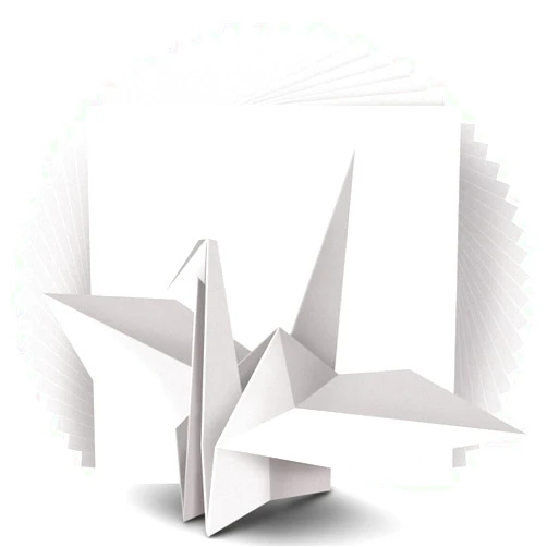 IOOLEEM Origami Paper, 200 Sheets, White Origami Paper, 6 Inch Square, Double Sided Colored paper.