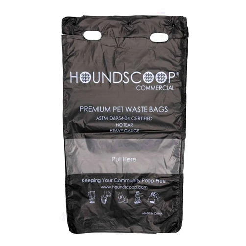 HOUNDSCOOP 800 Count Pull-Strap Header Pet Waste Bags, 8 Header Packs of 100 Bags, Dog Waste Station Bags for HOA, Residential, XL and Strong, Easy Single Pull for Poop Station Dispensers