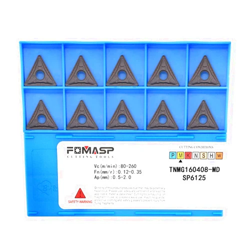 FOMASP TNMG332 / TNMG160408-PM of CNC Carbide Inserts for Steel Turning Cutting Tools, The Chip Breaker