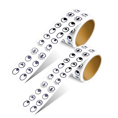 Abvsdu 2000 Pieces Eye Stickers Labels, 2 PCS Googly Eyes Self Adhesive Eye Stickers, Eyes for Crafts for DIY Handmade Arts and Crafts Toys and Home Decoration（ Black and White）