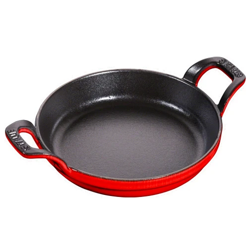 Staub 40509-894 Round Stackable Dish, Cherry, 6.3 inches (16 cm), Enameled Iron Gratin Dish