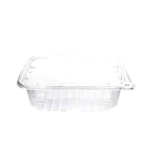 Eatery Essentials 48 oz, Hinged Lid Tamper Evident Container, RPET, Clear | 134/Case