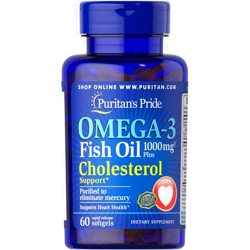 Puritan's Pride Omega-3 Fish Oil Plus Cholesterol Support**