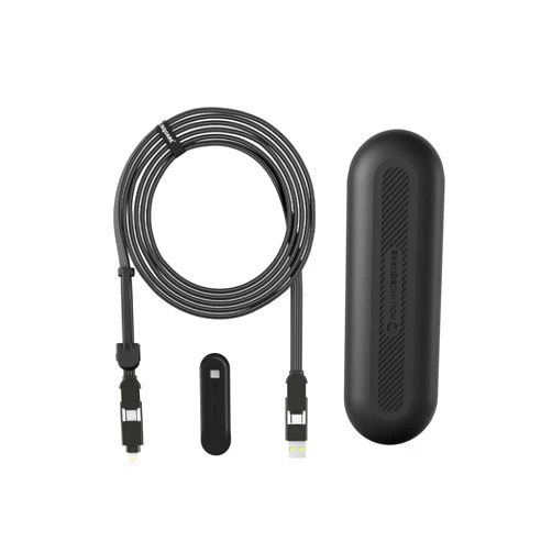 Rolling Square, inCharge XL, 6-in-1 Multi Charging Cable, 100W Ultra-Fast Charging Power, 10 Ft/3m, Urban Black