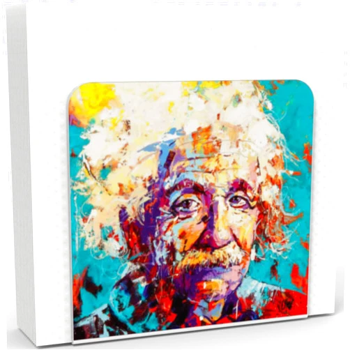 Decorelax Vintage Metal Napkin Holder for Modern Dining Table Décor,Tabletop Paper Napkin Holder Stand for Home Kitchen Restaurant Picnic - Party Retro Table Art (Albert Einstein)
