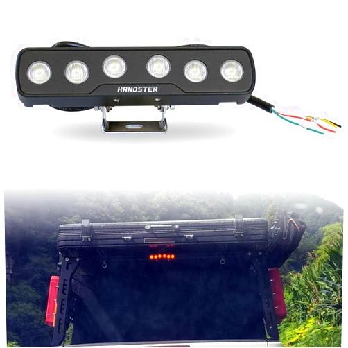 Handster Off road Light for Chasing Cool White LED with Amber DRL Reverse/Brake/Trail/Strobe Flash Warning Safety Light IP68 Waterproof UTV Rear Auxilary Driving Lamp