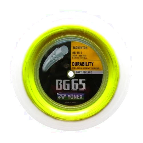 Yonex BG-65 Badminton String Reel (200m) Yellow