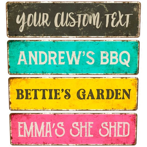 Sigo Signs Custom Rustic Sign, Personalized Decor Street Signs, 3x12 Inches, ACM, Fade Resistant, Made in USA by Sigo Signs