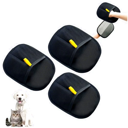 Generic Pet Grooming Gloves, Double-Sided Grooming Gloves for Pets, Cat Grooming Gloves,Pawradise Static Removal Gloves, Versatile Grooming Gloves for Washing, Deshedding 3pcs