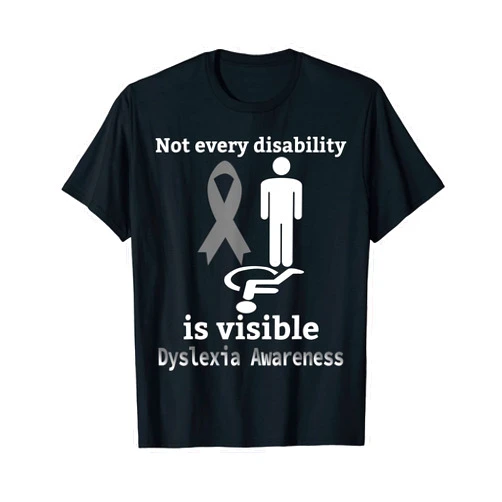 Dyslexia Awareness Products Support warrior Dyslexia Awareness October Silver Ribbon Dyslexic Teacher T-Shirt