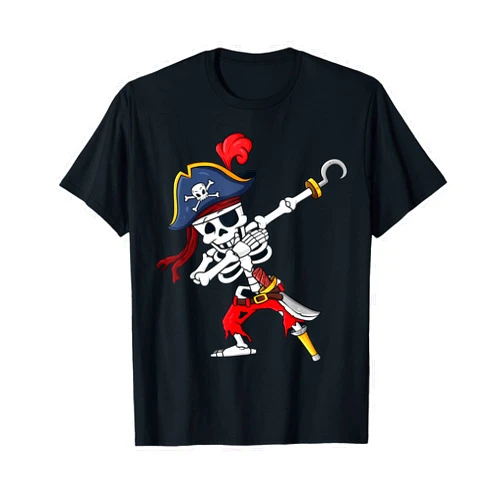 Mr Ben Halloween Halloween Dabbing Pirate Skeleton Funny Dab Boys Girls Kids T-Shirt