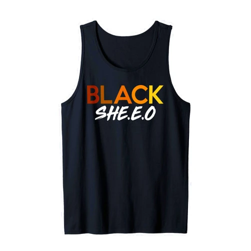 Melanin Hustle and Entrepreneur Gifts Co. Black She.E.O - Women Black Entrepreneur CEO Black History Tank Top