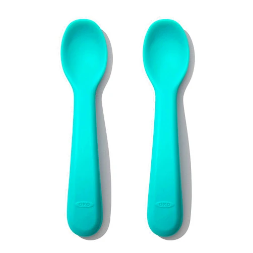 OXO Tot Silicone Spoon Set Teal
