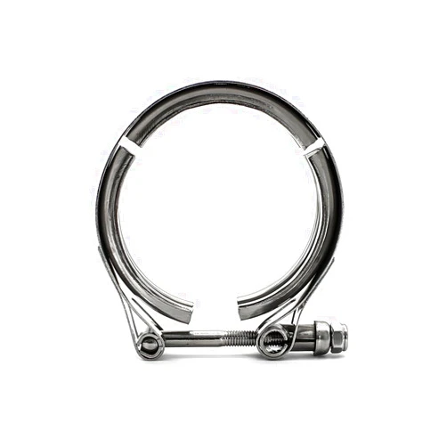 KVAEY V Band Clamp for Turbo, Automotive Stainless Steel Turbo Clamp with Male Female Flange, Universal V-Band Bolt Clamp for Turbo Downpipe Exhaust System, Car Accessories (2.75