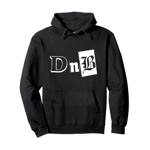 DnB Lovers, Love DnB, Drum & Bass Rave Apparel DnB Music Lover, Love DnB Raves, Drum and Bass fan, Rave Pullover Hoodie