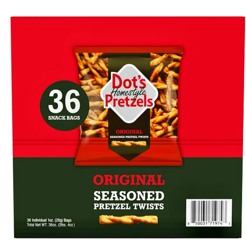 Generic .Dots Homestyle Original Pretzels Snack Bags, 1 oz., Pack of 36