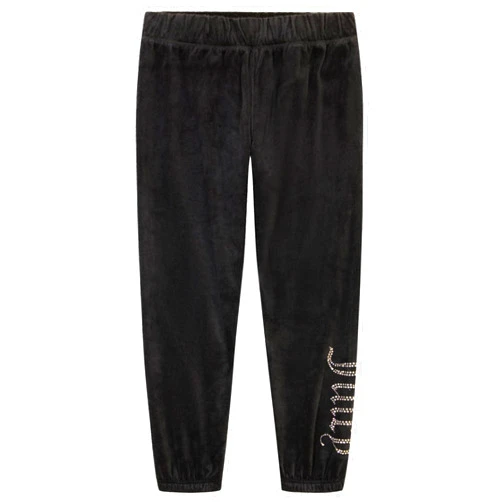 Juicy Couture Girls' Pull-On Plush Velour Jogger, Ribbed Waist & Cuffs