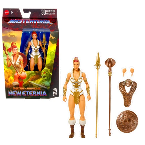 Masters of The Universe Masterverse Action Figure New Eternia Teela, 7 Inch Motu Toy 30 Articulations, Removable Cobra Hood, Weapons Accessories