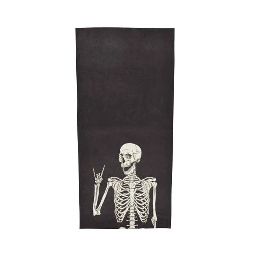 SWADAZA Skull Rock & Roll Hand Towel, Cotton Highly Absorbent Lightweight Towel Perfect for Bathroom Gym Yoga Spa Pool 15