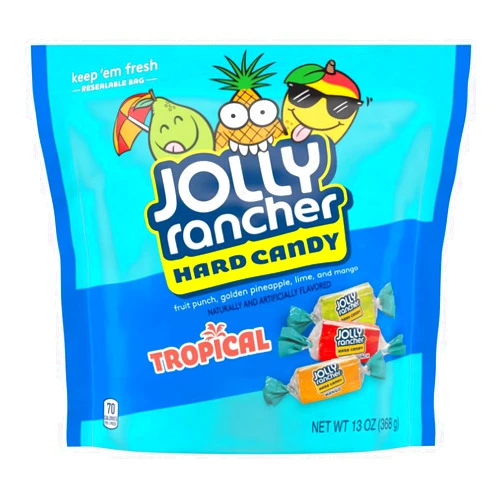 The Hampton Popcorn Company Jolly Tropical Ranchers Bag, 13 Ounce Bag (Pack of 1), Individually Wrapped Hard Candy, The Hampton Popcorn & Candy Company