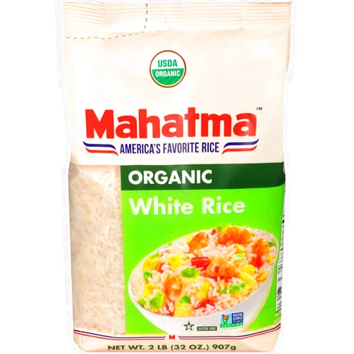 Mahatma Organic White Rice, 2 lb (Pack of 6)