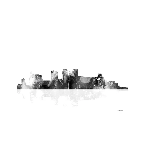 Trademark Fine Art 'Birmingham Alabama Skyline BG 1' Canvas Art by Marlene Watson 16x24