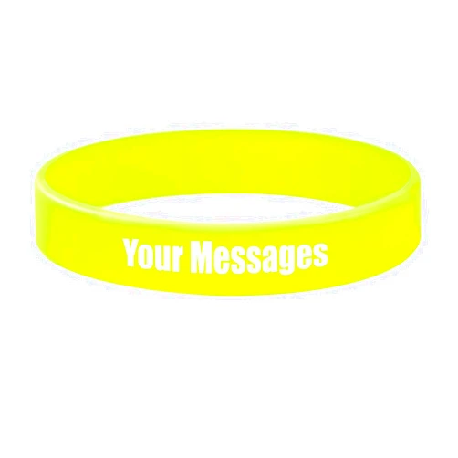BRANDWINLITE 50 Custom Rubber Silicone Bracelets for Event Promotion Support Causes Fundraisers Motivation Awareness or Gifts.