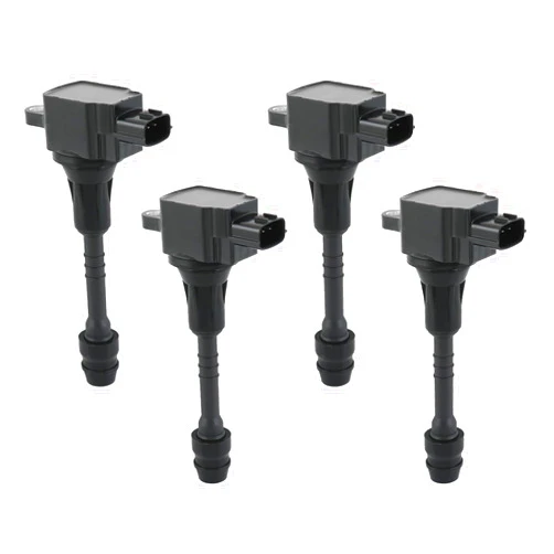 DICMIC Set of 4 Ignition Coil Pack Compatible with Nissan Almera Sentra L4 1.8L Replace# UF351, UF548, 5C1394, E1048, E381, 52-1745