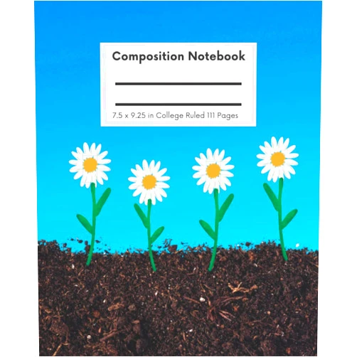 Living Elements,Deanna Giaimo Cute Notebook For Girls Flowers Composition Notebook 7.5 x 9.25 In College Ruled: Composition Notebook For Girls Cute Flowers