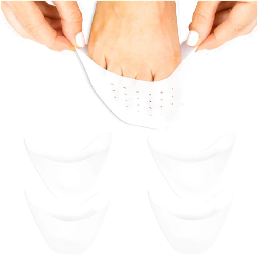 ViveSole Toe Protectors for Women & Men (4 Pcs) - Silicone Sleeve Covers for Feet - Foot Gel Caps for Pain Relief, Pressure Sores for Shoes, Work Boots - Blister Protection, Breathable Cushion Guards
