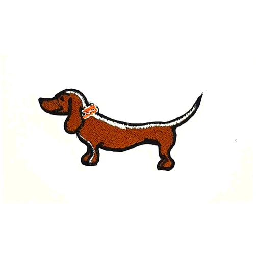 The Trucker501 Cartoon Patches Dachshund Dog Puppy Pet Cartoon Kids Patch Craft Embroidered Patches for Bags Jacket Iron on Clothes Jeans Kids Appliques Badge