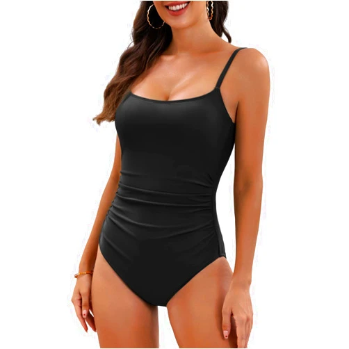 Eomenie Women's One Piece Swimsuits Tummy Control Ruched Bathing Suit 1 Piece Swimwear