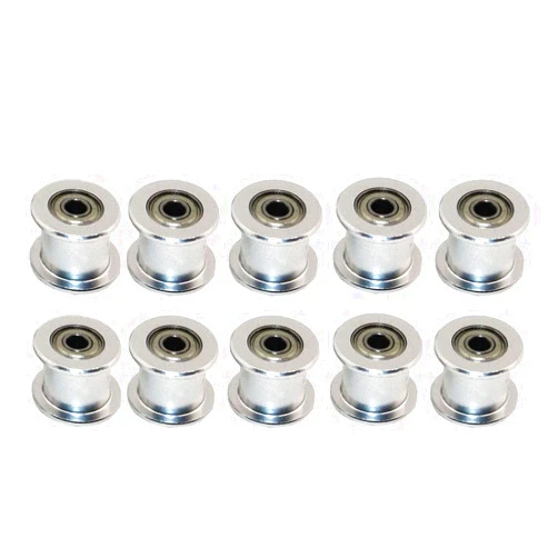 3Dman GT2 16 Toothless Bore 3mm Aluminum Timing Belt Idler Pulley for 6mm Width Timing Belt 3D Printers (10pcs)