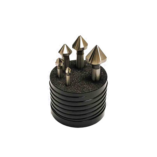 Sowa Tool 121856 7pc 3-Flute 90º TiN Coated Cobalt Countersink Set
