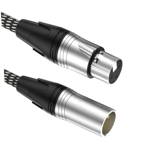 Cableet XLR Cable 3 feet, Braided XLR Microphone Extension Cables, XLR Male to Female Speaker Cables for Sound System, XLR Short Mic Cord for Mixer, Recording Studio, Radio Station, (1 Pack, 3 Foot)