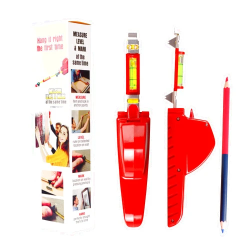 Bitiontry All-in-One Picture Hanging Tool, Picture Hanger, Picture Frame Level Ruler, Portable Picture Leveling and Hanging Tool, Perfect to Hang Pictures, Mirrors, TVs, and Shelves