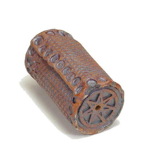 Hawkdancing Septagram Clay Pottery Ritual Rattle, Handmade Altar Shaker