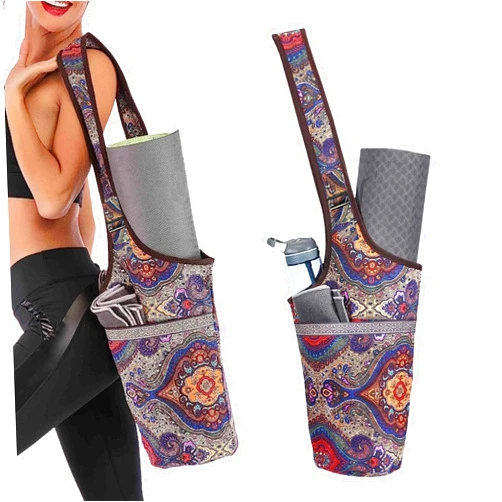 NORCIA Yoga Mat Bag Adjustable Strap Large Size Pocket and Zipper Pocket Fit Most Size Mats