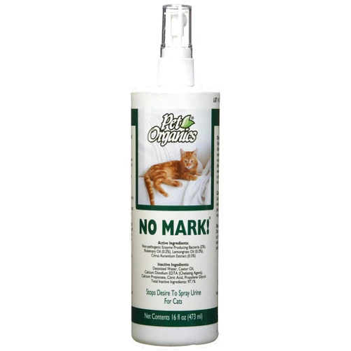 NaturVet Pet Organics No Mark Cat Spray – Helps Deter Cats from Urine Marking – for Indoor/Outdoor Use, Housetraining – Simulated Pheromones, Mist Sprayer – 16 Fl. Oz.