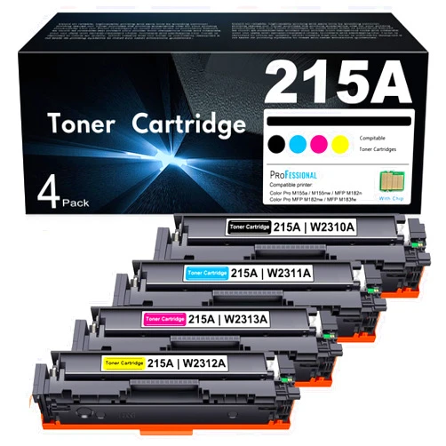 MYWEET 215A Toner Cartridge 4 Pack High Yield Replacement for HP 215A Toner Cartridges Color Pro M155a M155nw MFP M182n M182nw M183fw Printer | W2310A W2311A W2312A W2313A