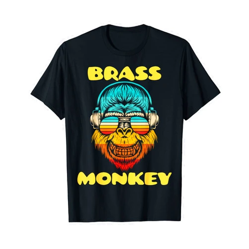 Funny Cool Music Tees Inc Brass Monkey Funny Cool Music T-Shirt
