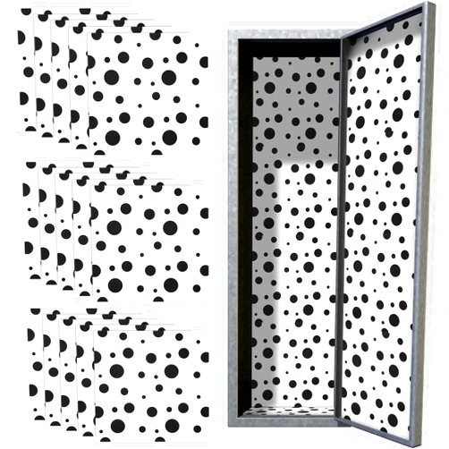 Patelai 15 Pcs Magnetic Locker Wallpaper Back to School Locker Magnetic Wallpaper Decorative Art Removable School Locker Sticker Accessory Reuse Organizer Locker Covering (Black and White,Dot)