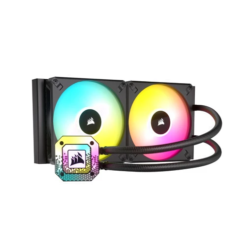 Corsair iCUE H115i Elite CAPELLIX XT Liquid CPU Cooler - Two AF140 RGB Elite Fans - 280mm Radiator - Intel® LGA 1700, 1200, 115X, 2066, AMD® AM5, AM4 - Included iCUE Commander CORE - Black