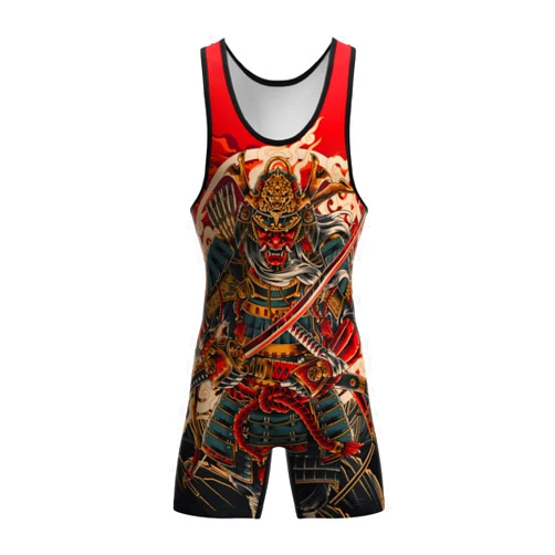 TRI-TITANS Wrestling Singlet - Funk Fighter Technology - Mens Youth and Adult Sizes - (Art of War) (Adult Small) Multi