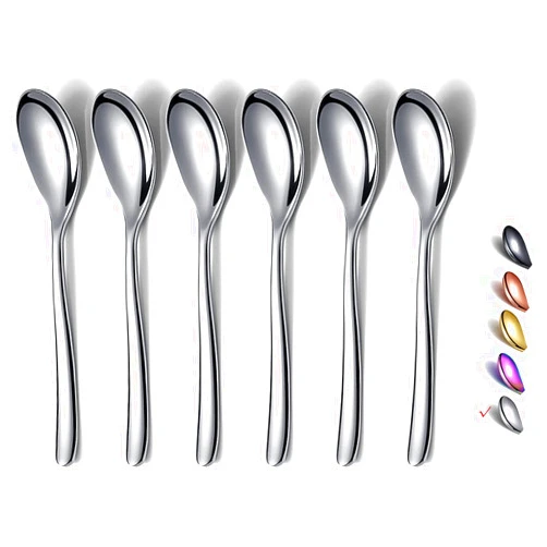 HOMQUEN Demitasse Espresso Spoons, 5.5'' Mini Coffee Spoons, Stainless Steel Small Spoons,Tea Spoons for Dessert, Set of 6, Dishwasher Safe (Silver)
