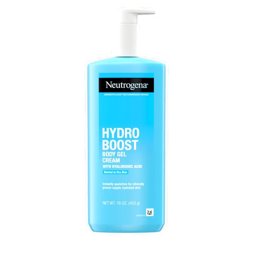 Neutrogena Hydro Boost Body Gel Cream, Hydrating Body Lotion with Hyaluronic Acid for Normal to Dry Skin, Lightweight Fragrance-Free Hyaluronic Acid Moisturizer, 16 OZ