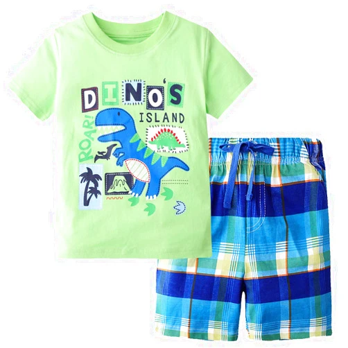 LMYOVE Toddler Boy Short Set Little Boy Clothes Casual CrewNeck Short Sleeve T-Shirt and Short Sets Summer Outfits 2T-7T
