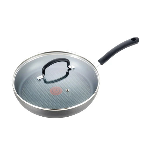T-fal Ultimate Hard Anodized Nonstick Fry Pan With Lid 12 Inch, Oven Broiler Safe 400F, Lid Safe 350F, Cookware, Pots and Pans, Kitchen Frying Pans, Skillets, Home, Dishwasher Safe, Black